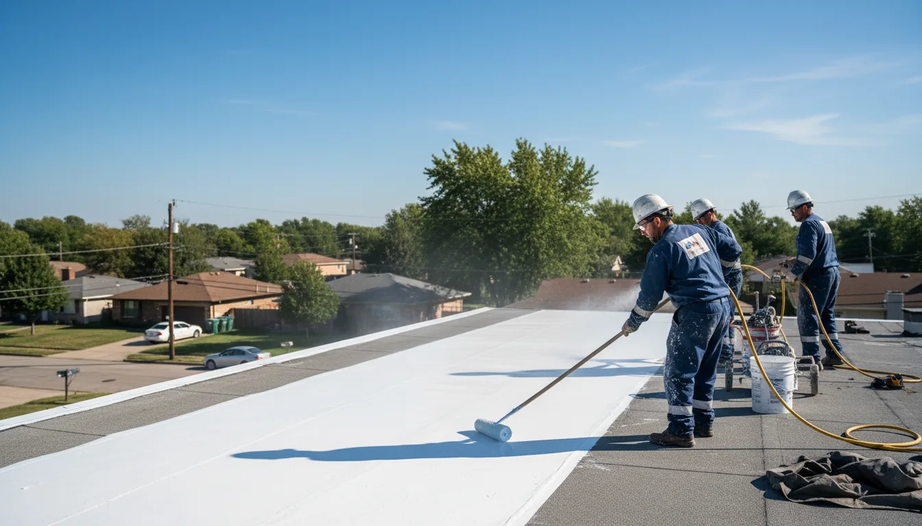 Commercial roof coating in Braidwood, IL near me
